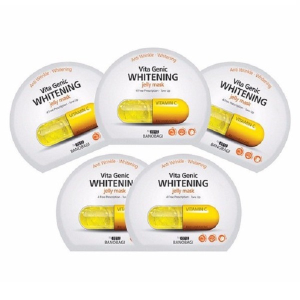 Combo 5 miếng Mặt Nạ banobagi Vita Genic Whitening Jelly Mask Dưỡng Trắng vitamin c 30ml