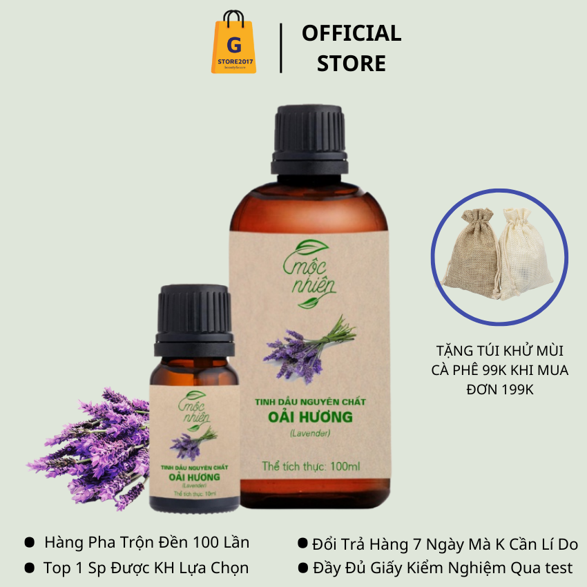Tinh Dầu Oải Hương Cao Cấp MỘC NHIÊN Chính Hãng 10ml 100ml Chai Xịt & Treo Xe Tinh Dầu Lavender Nguyên Chất Xông Thơm Phòng Ngủ Khuếch Tán Đuỗi Muỗi Khử Mùi Tủ Quần Áo Nhà Vệ Sinh