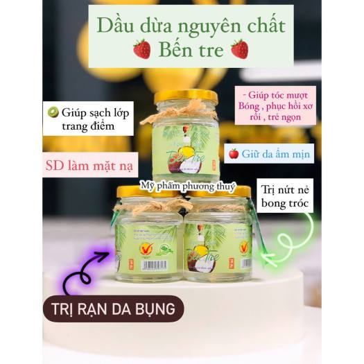 TINH DẦU DỪA BẾN TRE NGUYÊN CHẤT LỌ 70ML