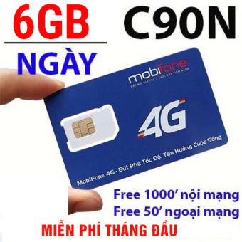 Sim 4G MobiFone C90N miễn phí tháng đầu 180GB/tháng(6GB/ngày+1000 phút nội mạng +50phút liên mạng)