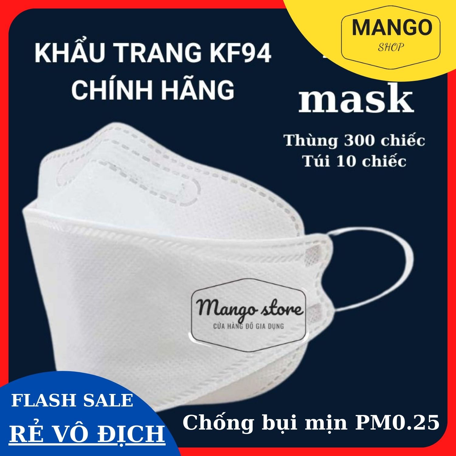 Thùng khẩu trang kf94 hàn quốc hàng việt nam sx bán số lượng 3 thùng trở lên mời khách sỉ giá tốt mango shop