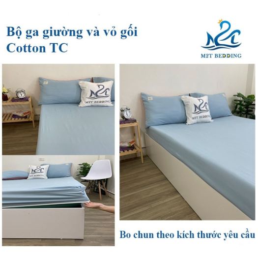 Hot-selling household goods Bộ ga giường và vỏ gối Cotton Tici M2T Bedding ga gối Cotton Hàn Quốc đủ size drap nệm