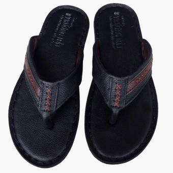 Dép nam xỏ ngón đen Trường Hải da bò thật giá rẻ XN02