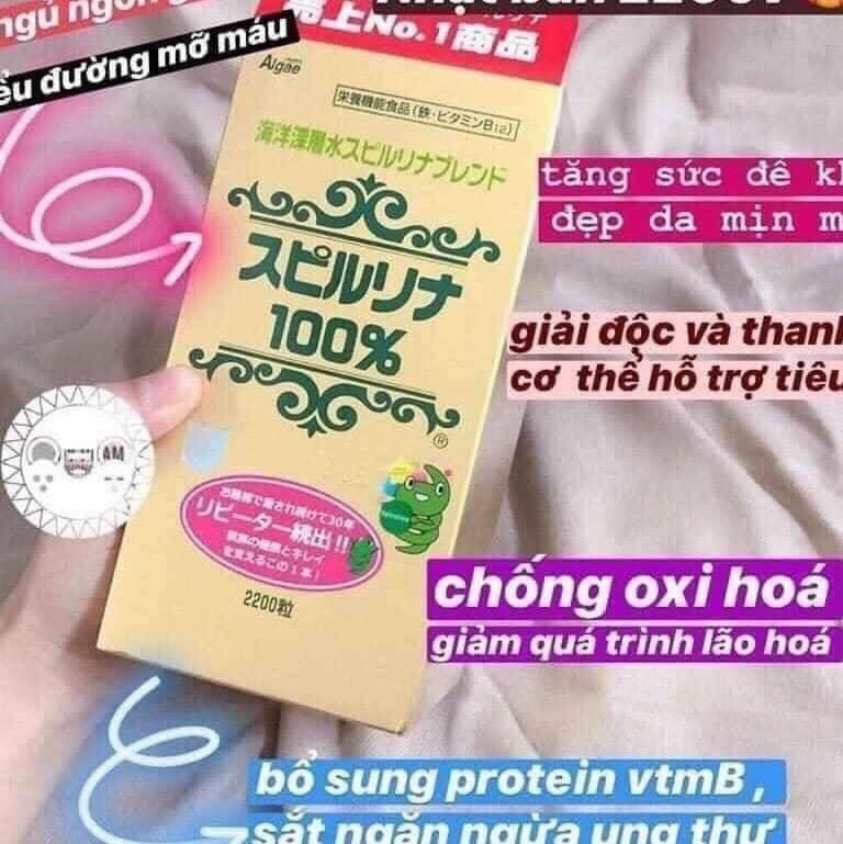 Tảo xoắn tem đỏ Nhật Bản,viên tảo xoắn Spirulina