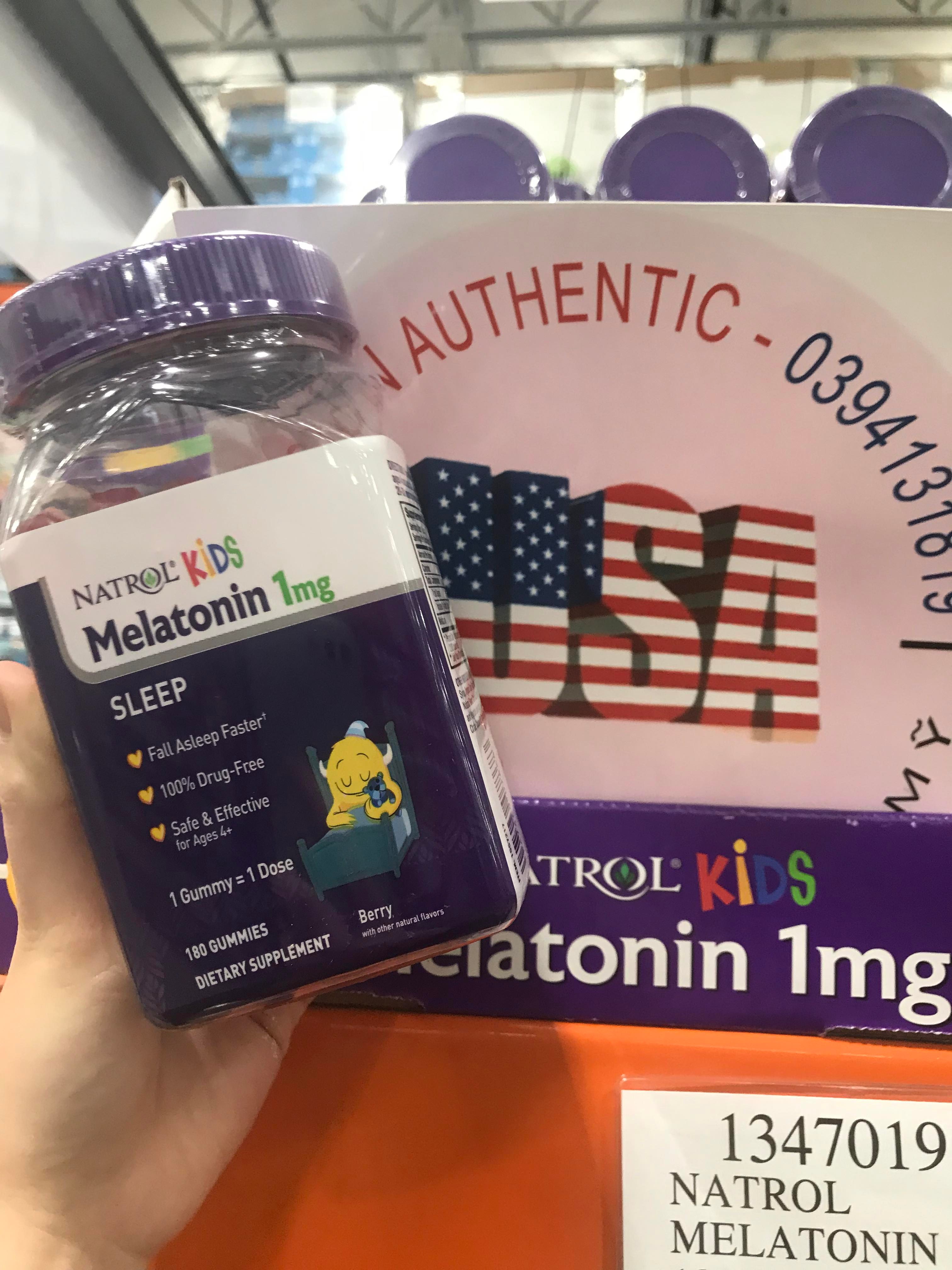 [ ĐỦ BILL STORE + AIR] Kẹo ngủ cho bé Natrol Kids Melatonin Gummies 1mg 180 viên _ Live mua hàng tại Mỹ