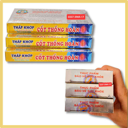 Thấp khớp Cốt thống hoàn - Hổ trợ đau khớp - Đau thần kinh tọa - Thoát vị đĩa đệm - Hộp 20 viên