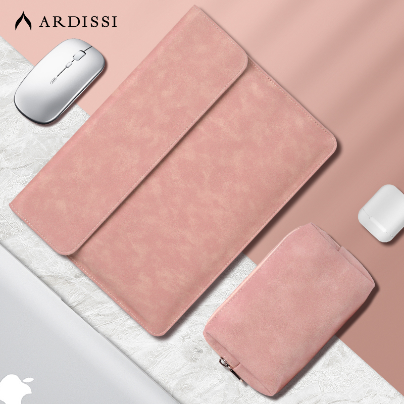 ARDISSI Laptop Sleeve Waterproof Bag for Apple MacBook Air M1 M2 Pro 13 3 5 14 2 15 6 16 12 9 11 Inch 2020 Inches Leather Case Cover Pouch to ( Mac Book iPad Huawei MateBook D D14 D15 X B E HONOR MagicBook ) A1534 A2337 A2338 A2681 Pink Handbag Briefcase
