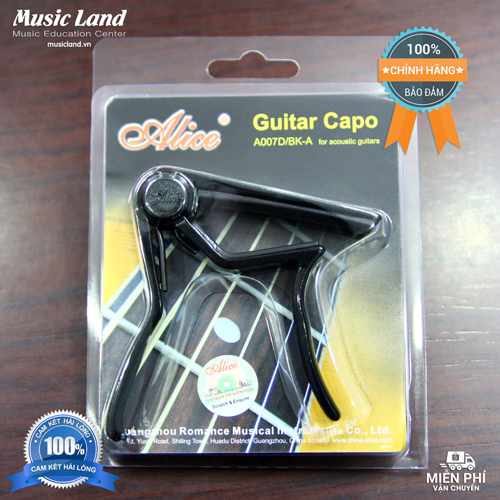 Capo đàn guitar acoustic alice a007d-bk chính hãng