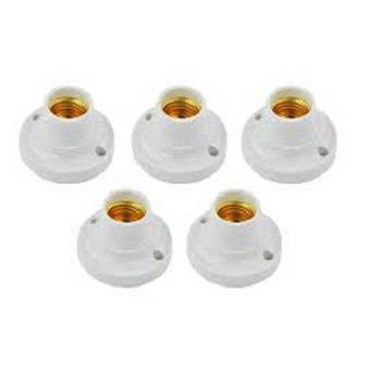 Combo 05 đui đèn gắn tường e27 2 kiểu cao cấp - sử dụng cho đèn led búp, đèn u