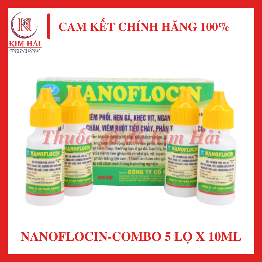 Nanoflocin [combo 5 lọ x 10ml]-[nhỏ trực tiếp]-khò khè,sưng p.h.ù đ.ầ.u p.h.â.n xanh p.h.â.n trắng,tụ huyết trùng cho gà tơ gà đ.á h.i.ệ.u q.u.ả.
