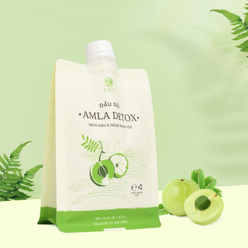 Dầu gội đầu amla detox laco sạch gầu và ngừa rụng tóc