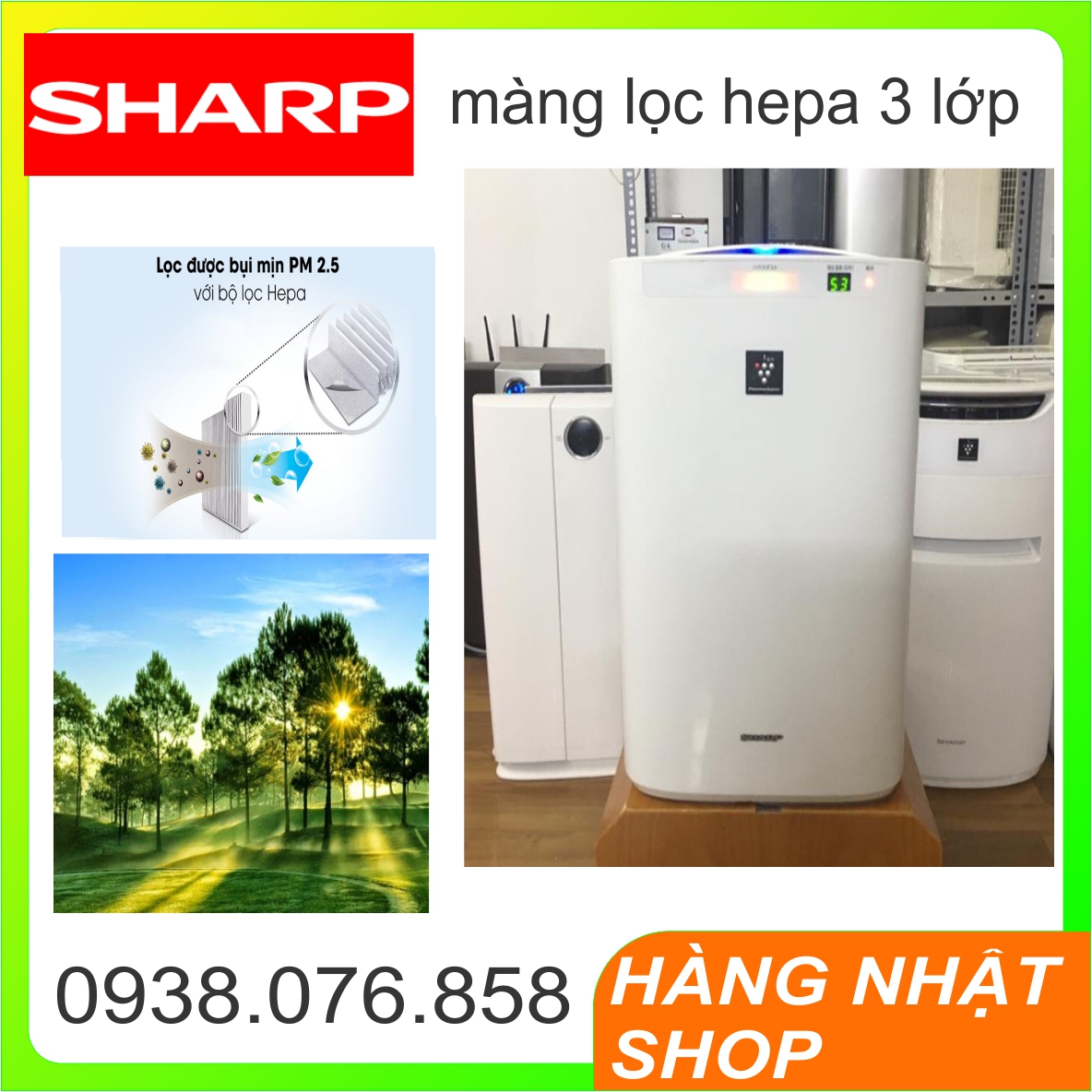 Máy lọc không khí Sharp KC-Z45 nội địa nhật inverter bù ẩm- miễn phí ship toàn quốc