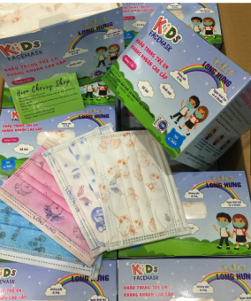 Hộp 50 chiếc khẩu trang Y Tế cho bé (4-10 tuổi)