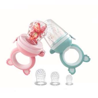 Trọn Bộ Túi Nhai Tập Ăn Dặm Có 3 Núm Nhai S M L Cho Bé yêu