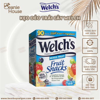 Date 07/2024 - Kẹo dẻo trái cây Welch'S Fruit Snacks - kẹo dẻo từ trái cây thật
