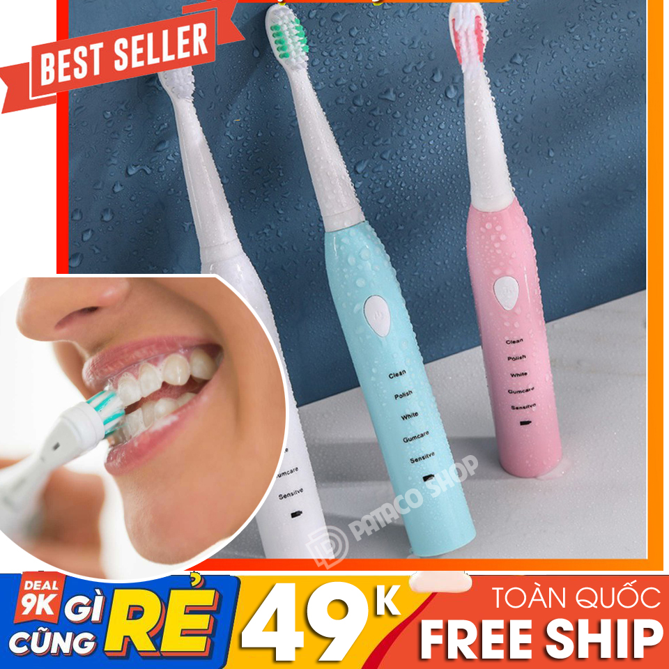 (Tặng kèm 4 đầu bàn chải) Bàn chải điện người lớn và trẻ em cho bé Oral đánh răng tự động 5 chế độ bản nâng cấp công nghệ sóng âm chải sạch mảng bám tới 10x DSBCD90