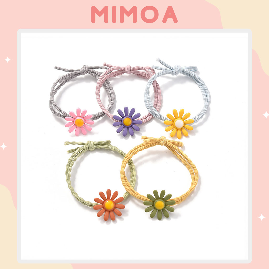 [SET 10] Dây cột tóc hoa cúc Hàn Quốc Mimoa