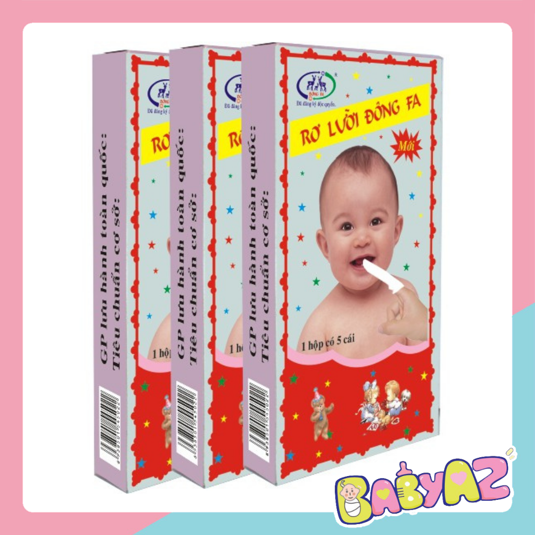 Rơ lưỡi cho bé sơ sinh đông pha, gạc tưa lưỡi sét 10 hộp 50 chiếc vệ sinh răng miệng an toàn cho trẻ BabyAZ.