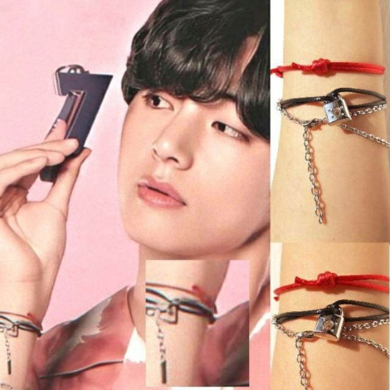 Vòng tay may mắn đỏ cheap moment Taehyung