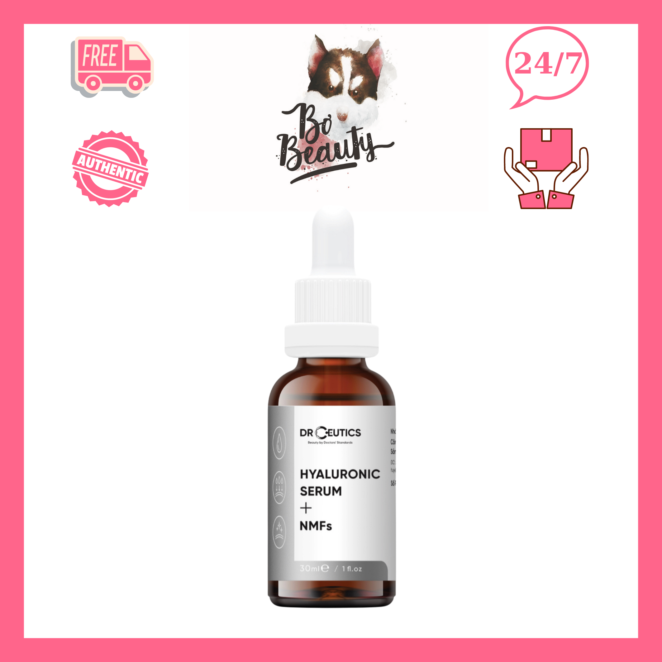Tinh chất ha drceutics cấp ẩm và căng bóng da hyaluronic acid + nmfs bơ_beauty