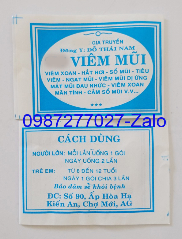 [Chính gốc-Chợ Mới An Giang] 100 Gói viêm mũi viêm xoang viên Đỗ Thái Nam