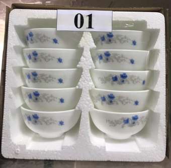 [SIÊU ĐẸP] Bộ 10 chén sứ opal cao cấp - bộ 10 chén sứ hoa văn - CHÉN ĂN CƠM