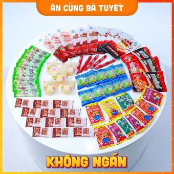 COMBO KHÔNG NGÁN:3 nem nướng+3 sashimi+3 bò kobe+12 đùi bò quay+1 bịch thạch rau củ+3 gói mixi+5 snack yolo+10 thạch dừa+10 mì tôm trẻ em +5 xúc xích- đồ ăn vặt -ĂN CÙNG BÀ TUYẾT