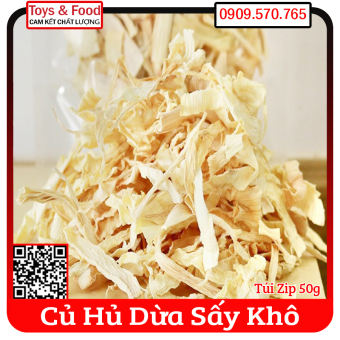 Củ Hủ Dừa Sấy Khô - Túi Zip 50gr