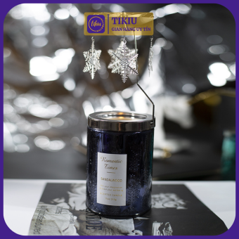 Nến Thơm Phòng Từ Sáp Dừa Tinh Dầu Tự Nhiên Cao Cấp Romantic Times 3 Tầng Hương TIKIU Thư Giãn, Không Khói Decor