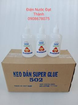 Keo dán sắt 502 siêu dính. Keo dán sắt lớn lọ tròn 500ml (Tặng kèm 4 chai nhỏ rỗng)