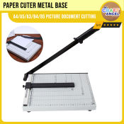 Officom Metal Paper Cutter with Adjustable Size Marker for Documents