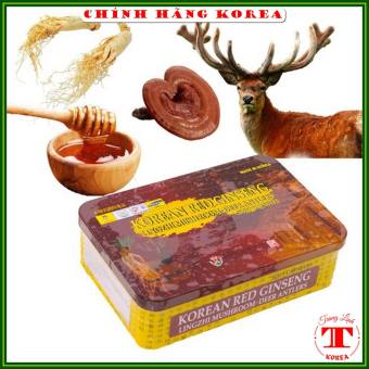 Đạm tổng hợp hồng sâm nhung hươu linh chi hàn quốc, hộp 60 viên - Tăng đề kháng, giảm căng thẳng, phòng ung thư, tranglinhkorea