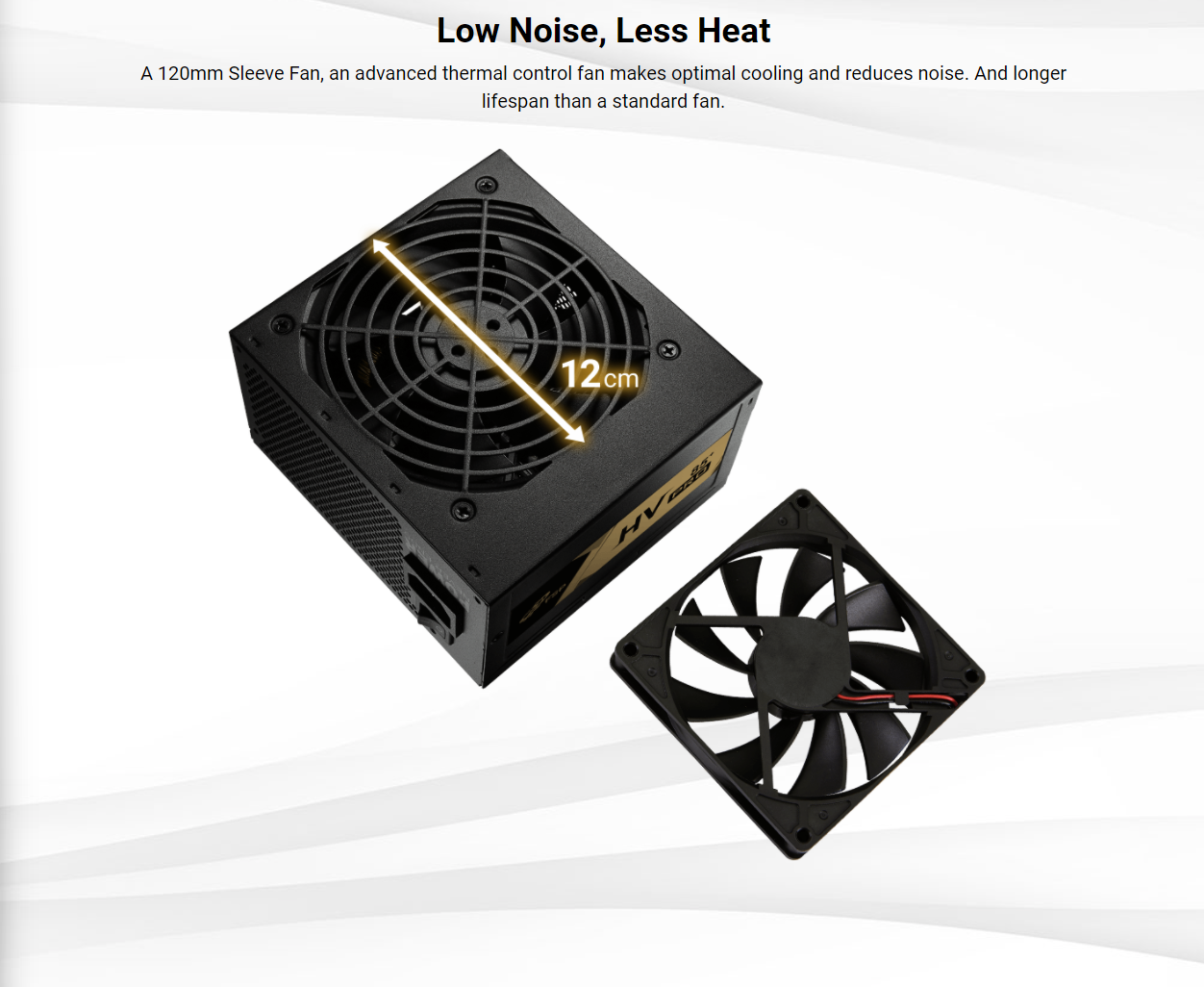 FSP HV Pro 650W PSU 85+ Power Supply Unit FSP650-51AAC **2022 New Upgraded 85 Plus Version, 88% efficiency **