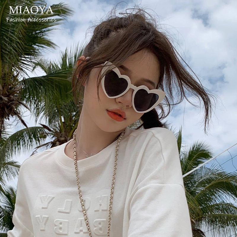 MIAOYA Fashion Jewelry Shop INS Funny Heart-shaped Sunglasses For Ladies Trendy Styling Accessories Beautiful Birthday Gifts
