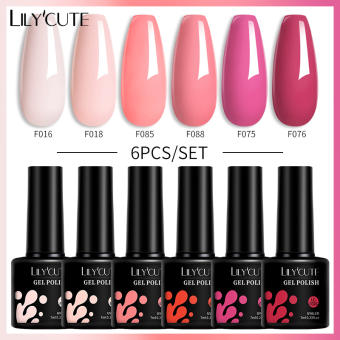 LILYCUTE Bộ Sơn Móng Tay Nghệ Thuật Dạng Gel 6 Cái/bộ Bộ Sơn Móng Tay Dạng Gel Lai Bán Vĩnh Viễn Lấp Lánh 136 Màu Bộ Sơn Móng Tay UV LED