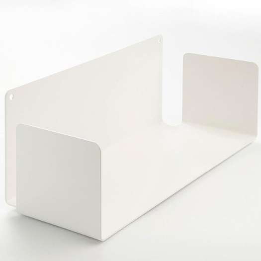 Kệ đĩa CD chữ U 60 (Set 2) - Kệ treo tường bằng thép dày 1,6mm - Sơn tĩnh điện màu Trắng/ Đen hiện đại - Tặng kèm bộ ốc vít và đầu bịt ốc