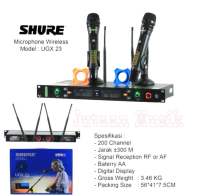 Mic wireless shure ugx23 ugx 23 UHF microphone handheld vocal