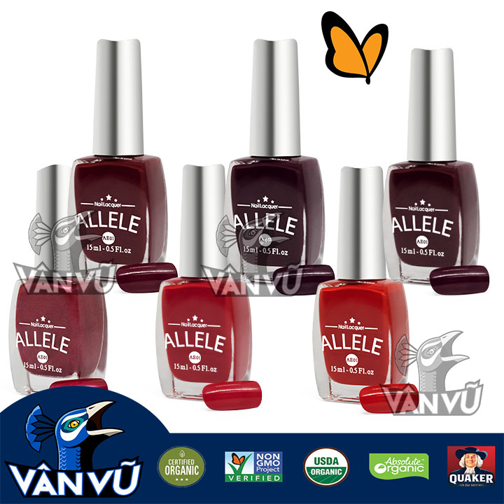 Tông Màu Đỏ Đa Dạng, Sơn Móng Tay Allele 15ml Mẫu Mới, Màu Lên Đẹp, Quyến Rũ, An Toàn