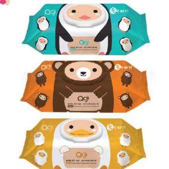 GIAO MÀU NGẪU NHIÊN KHÔNG MÙI) Khăn ướt Agi Hàn Quốc 100 tờ (Không mùi