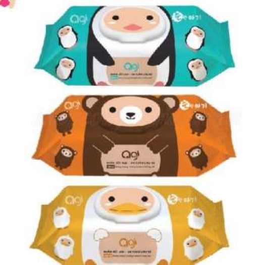 GIAO MÀU NGẪU NHIÊN KHÔNG MÙI) Khăn ướt Agi Hàn Quốc 100 tờ (Không mùi