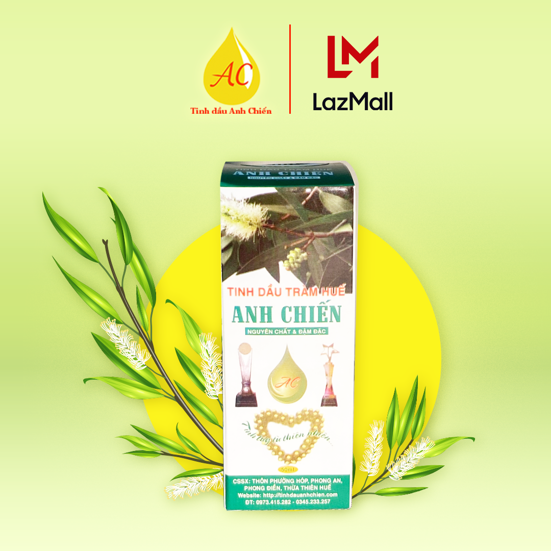 Tinh dầu tràm anh chiến - dầu tràm huế nguyên chất 100% - 50ml