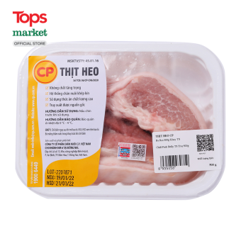 Thịt Ba Rọi Heo CP 500G - Siêu Thị Tops Market