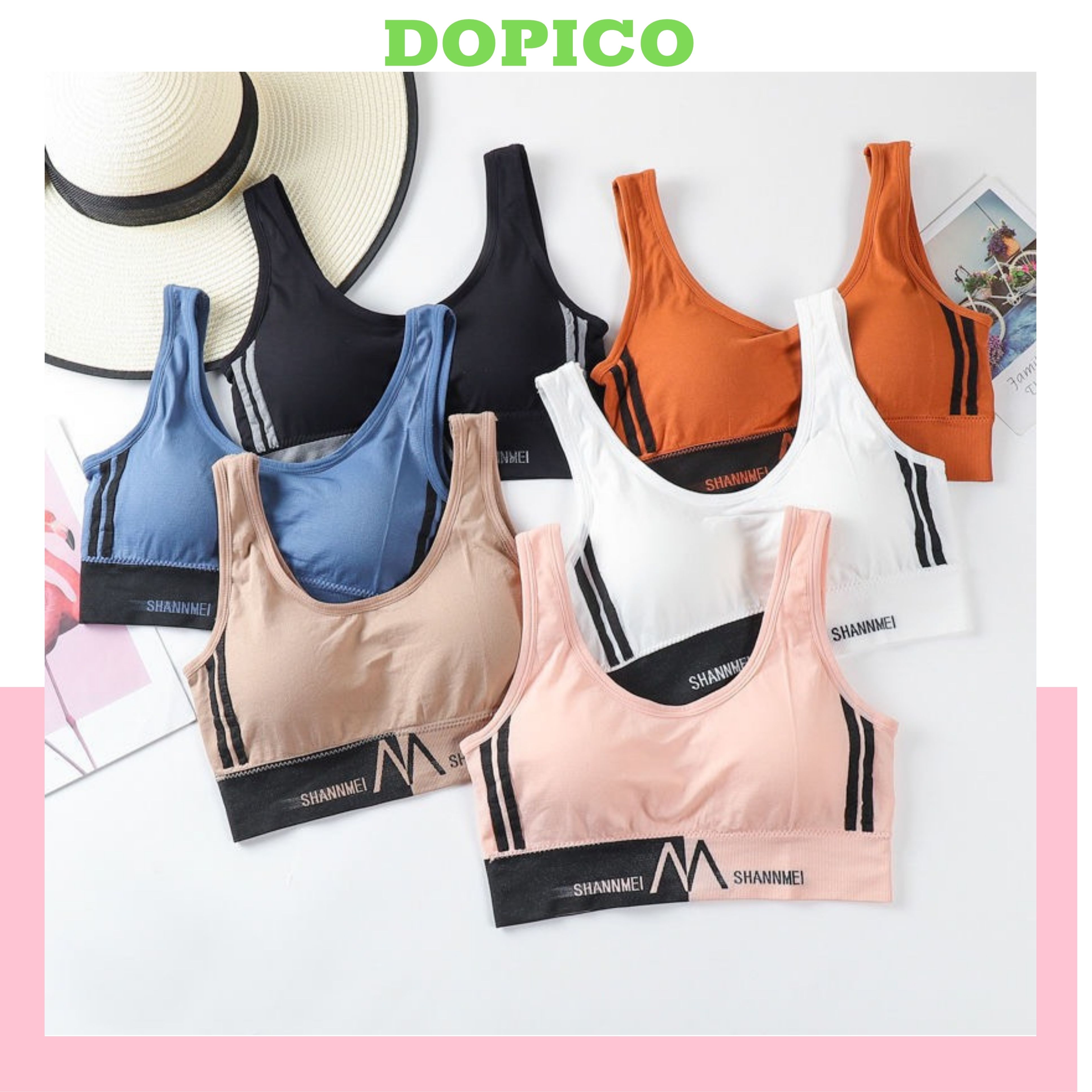 Áo bra nữ tập gym, Yoga thể thao DOPICO mặc tôn dáng nâng ngực vải cao cấp 3348
