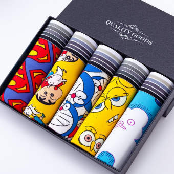 Combo 5 quần sịp nam thun lạnh doremon hàng hiệu cao cấp