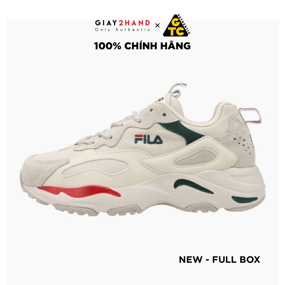 (NEW) Giày FILA RAY TRACER GREEN RED 1RM01153-926 - CHÍNH HÃNG 100%