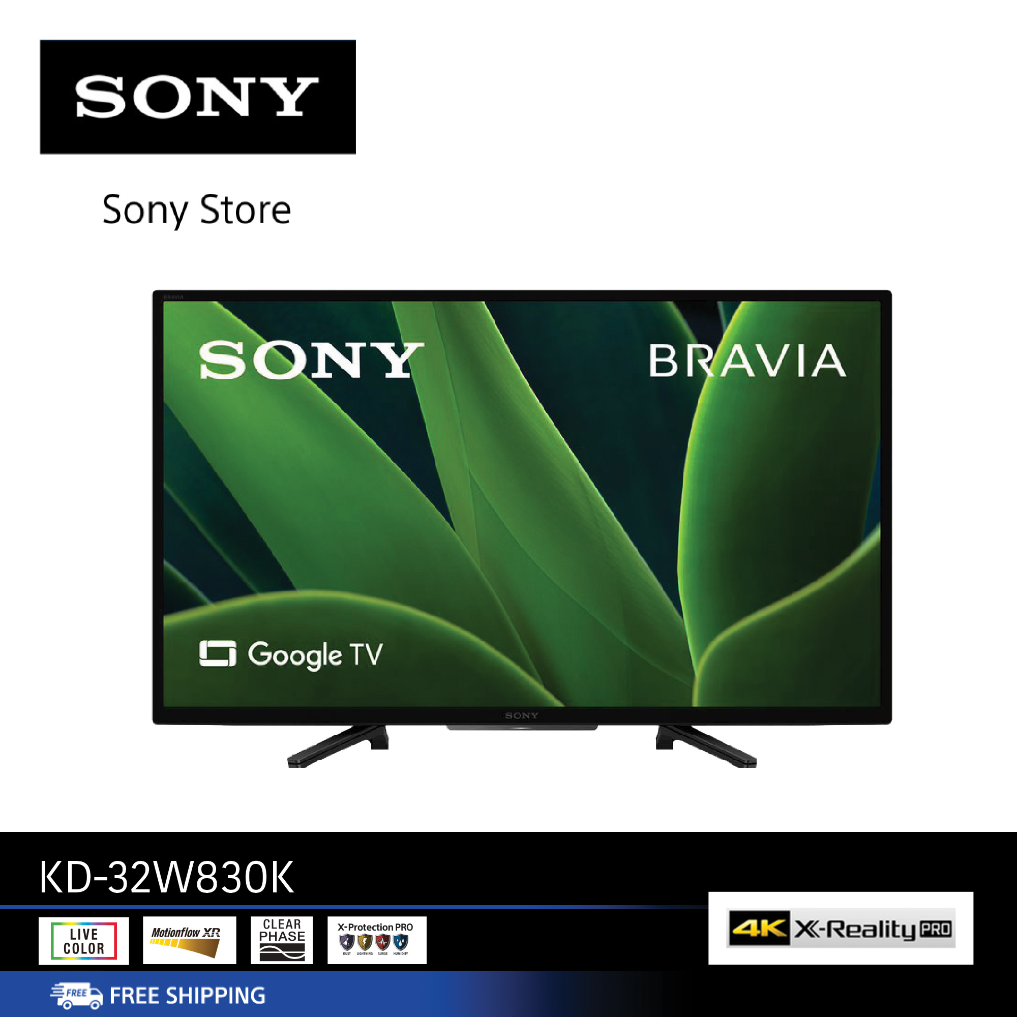 KD-32W830K (32 นิ้ว) (HD Ready) | High Dynamic Range (HDR) | สมาร์ททีวี (Google TV) ราคา 9,990 บาท*ส่งฟรี