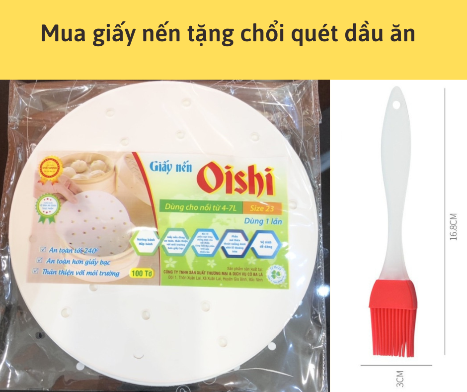 Sét 100 tờ giấy nến đục lỗ, giấy nến tròn lót xửng hấp, nồi chiên không dầu, hấp bánh bao.tgti19