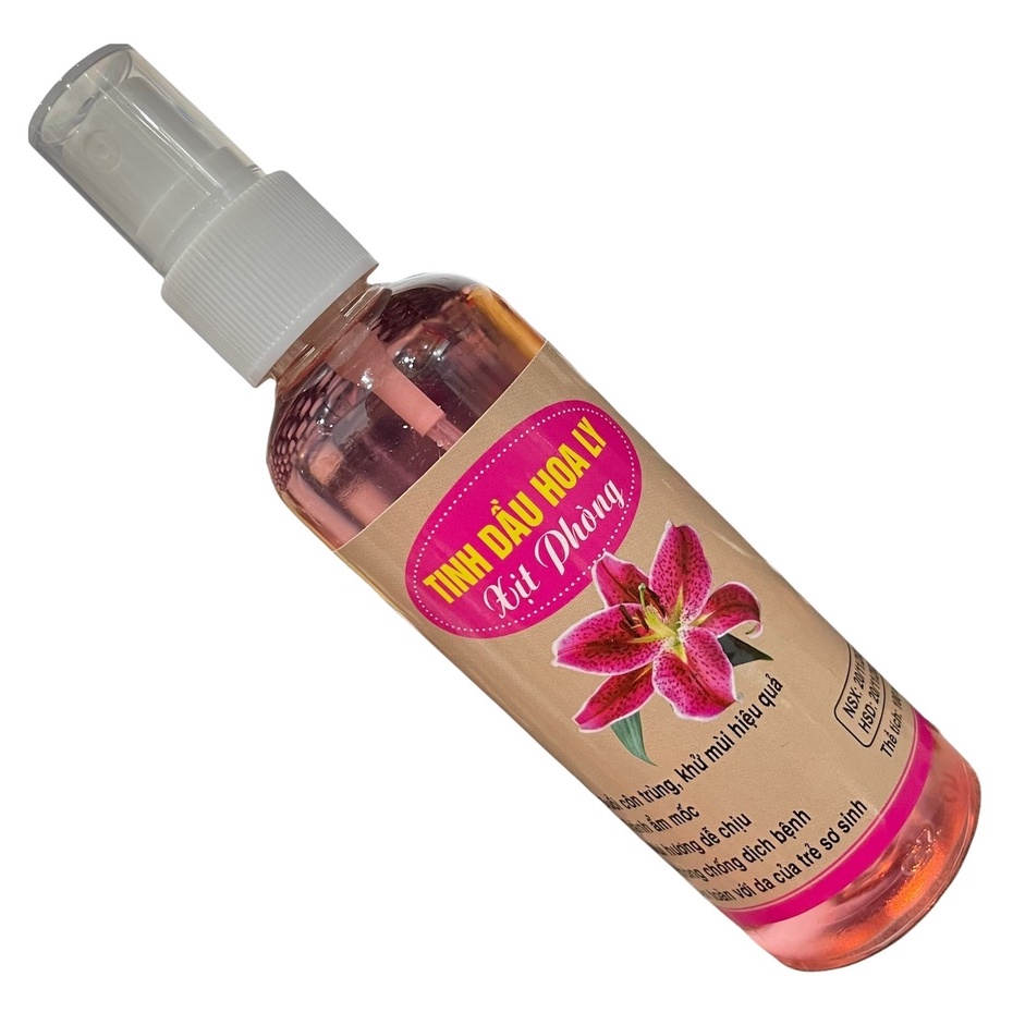 Tinh Dầu xị thơm phòng, tủ quần áo, xịt thơm xe hơi hương hoa Ly 100ml