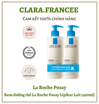 Sữa rửa mặt và sữa tắm cho da khô, da nhạy cảm, da mẫn ngứa La Roche Posay Lipikar Syndet AP+ 400ml