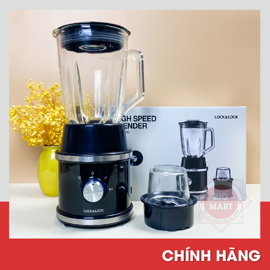 Máy xay sinh tố cối thúy tinh lock&lock ejm376blk - máy xay đa năng lock&lock ejm376 blk